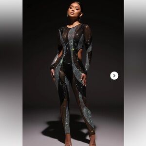 FASHIONNOVA Mariah Embellished Jumpsuit